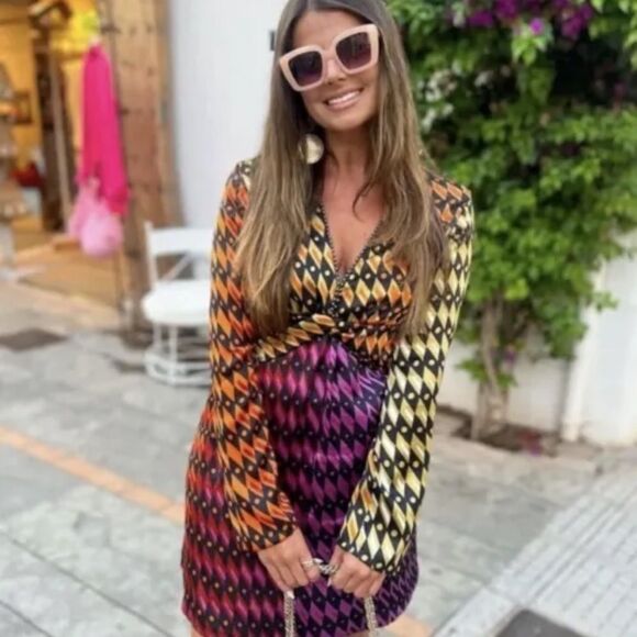 Zara blogger favorite printed midi dress NWT - Picture 4 of 9